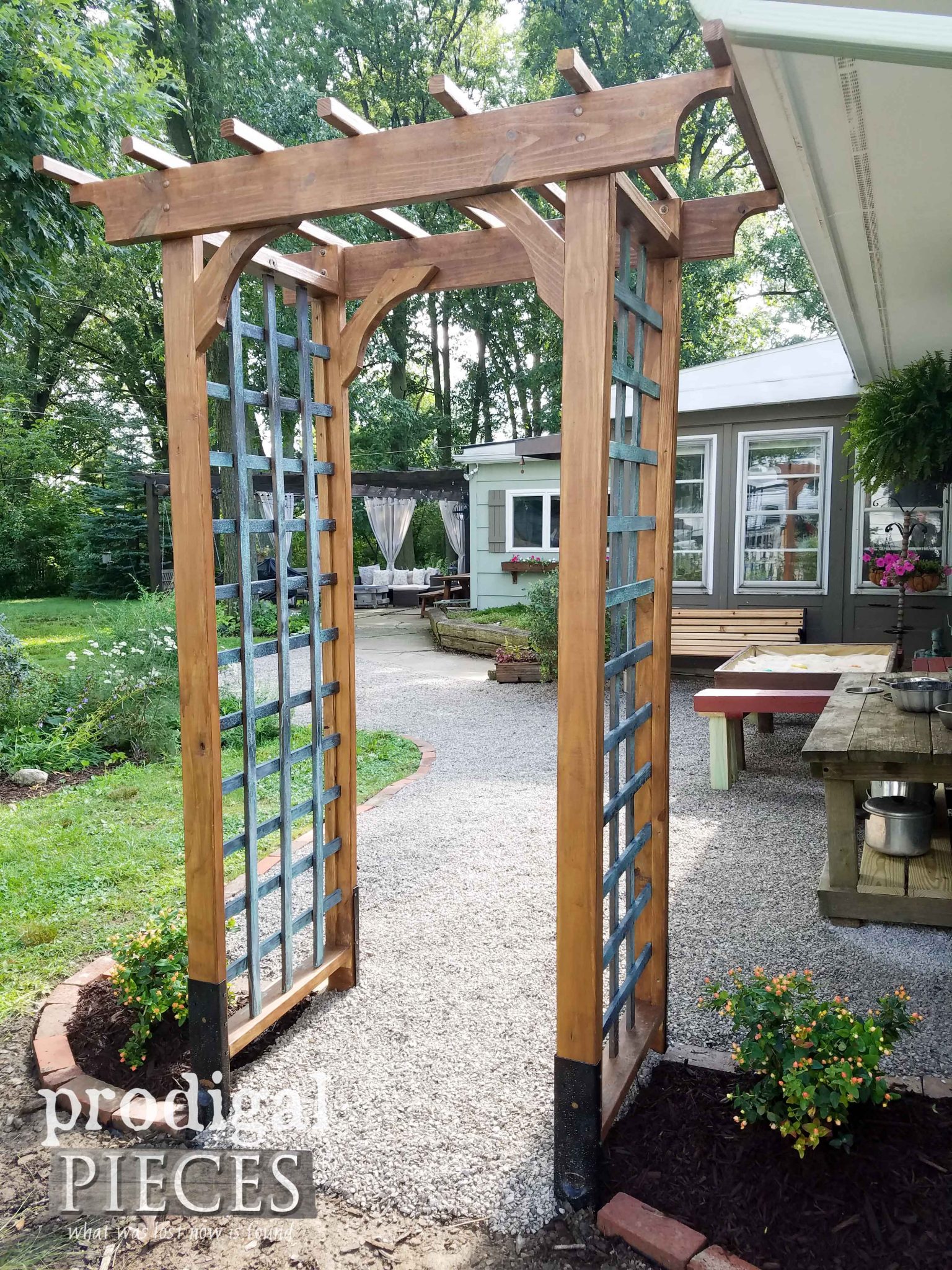 A Wooden Garden Arbor