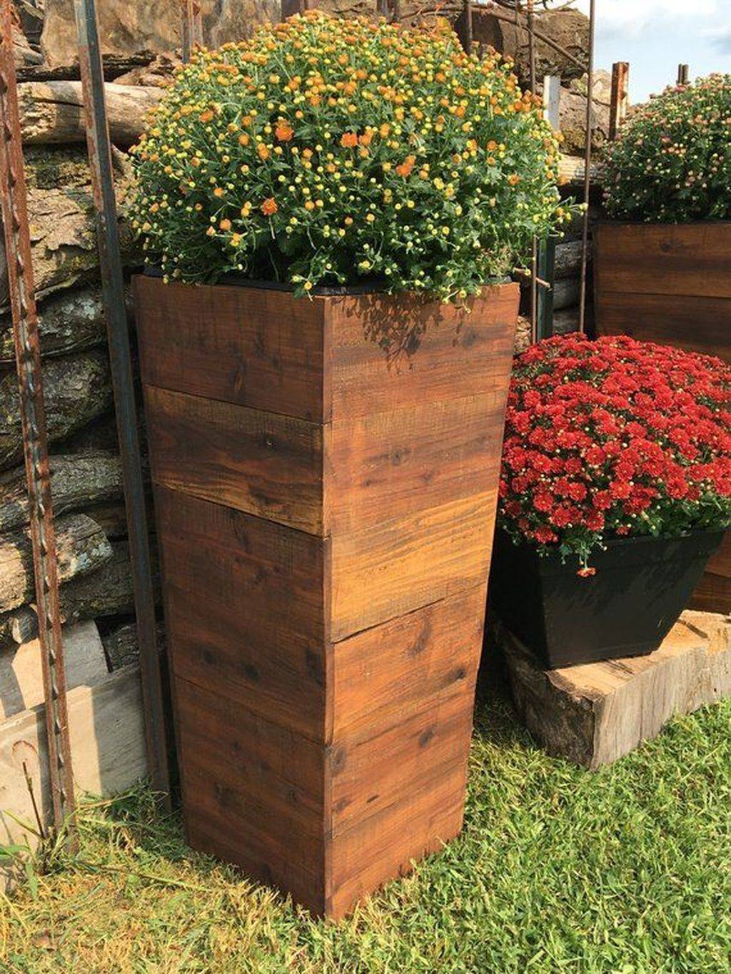 Charming Wood Flower Box Ideas