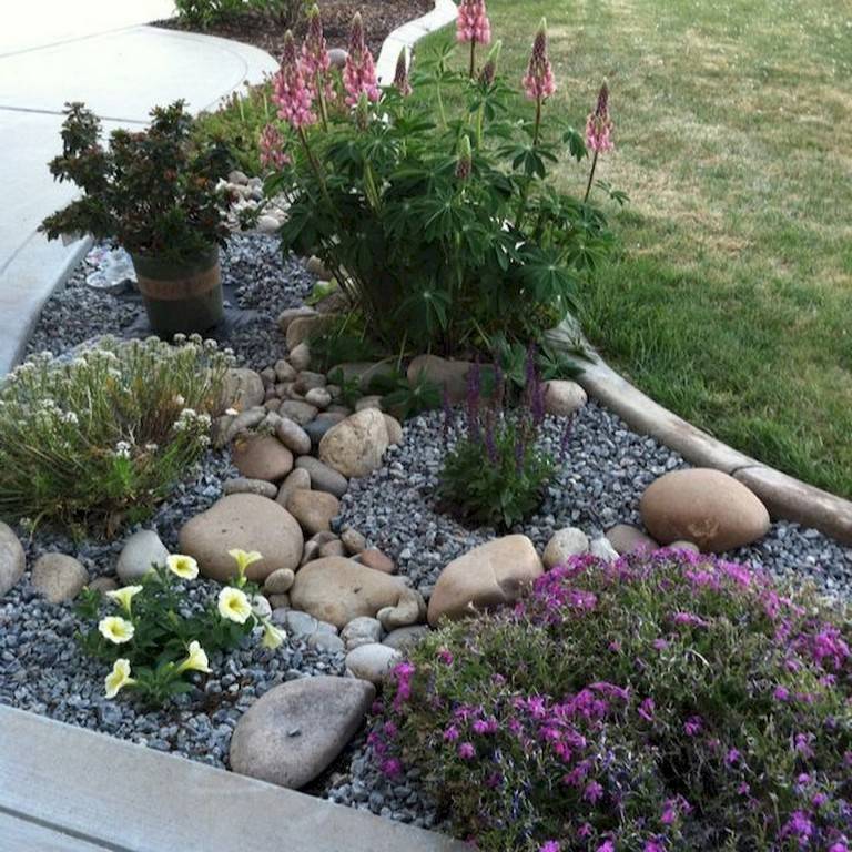 21 Yellow Rock Garden Front Yard Landscaping Ideas For This Year ...