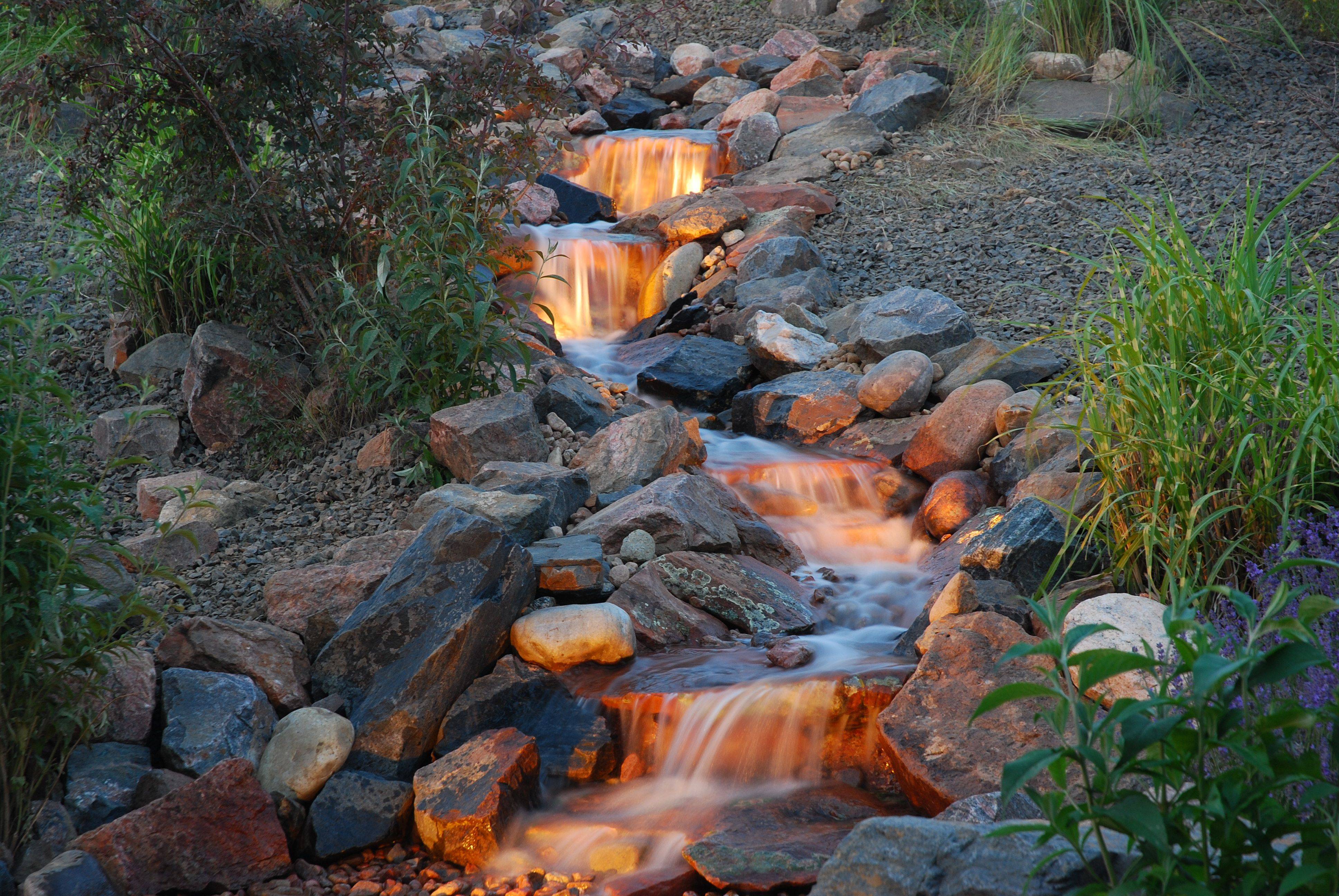 23 Waterfall Garden Pond Lighting Ideas Worth to Check SharonSable