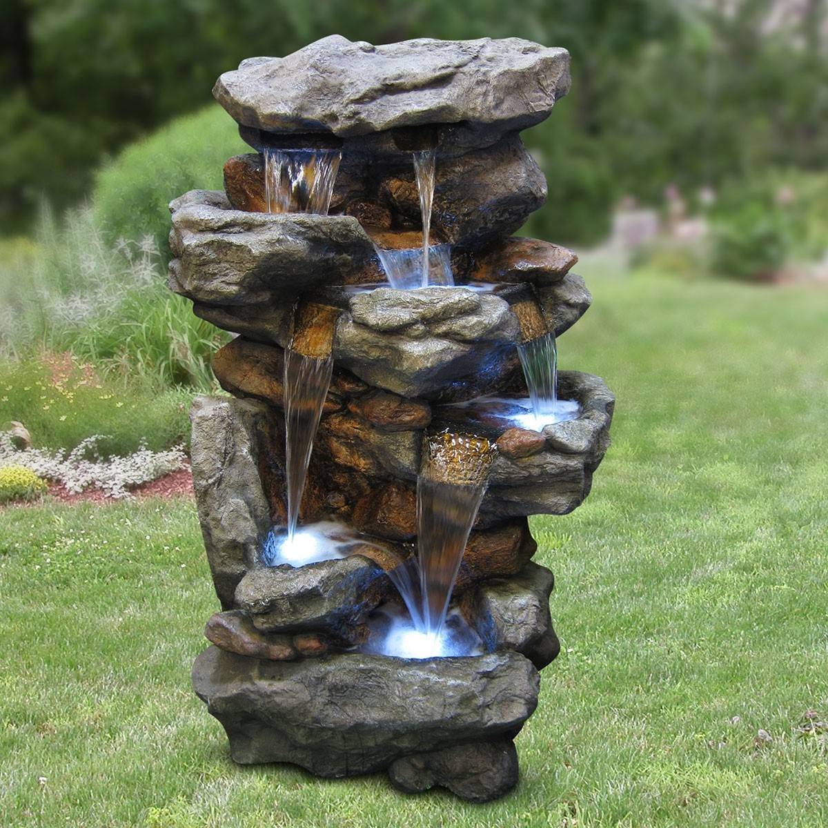 Tiers Rocks Outdoor Water Fountain