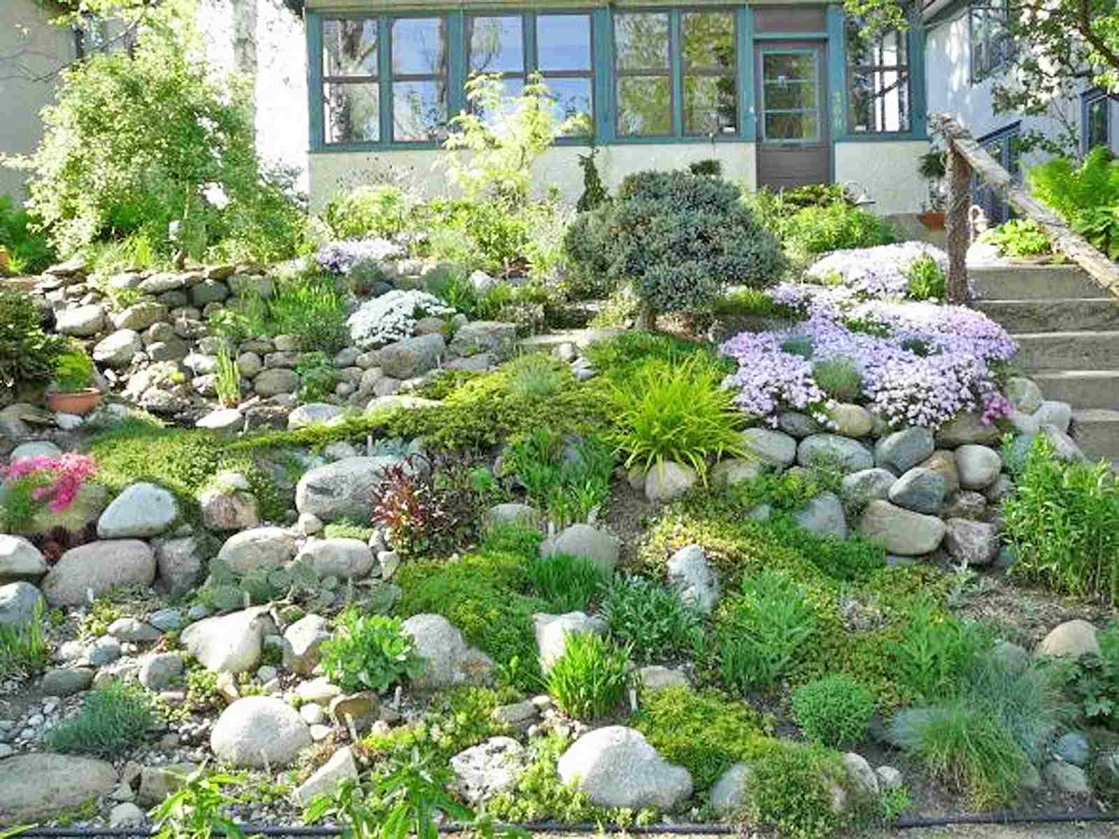 The Beautiful Front Yard Rock Garden Ideas