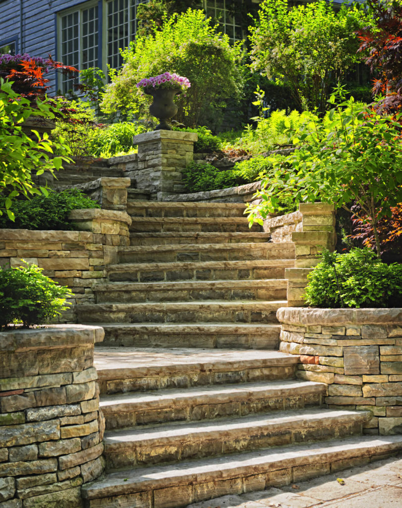 Outcropping Stone Steps Stuber Land Design Landscape Stairs