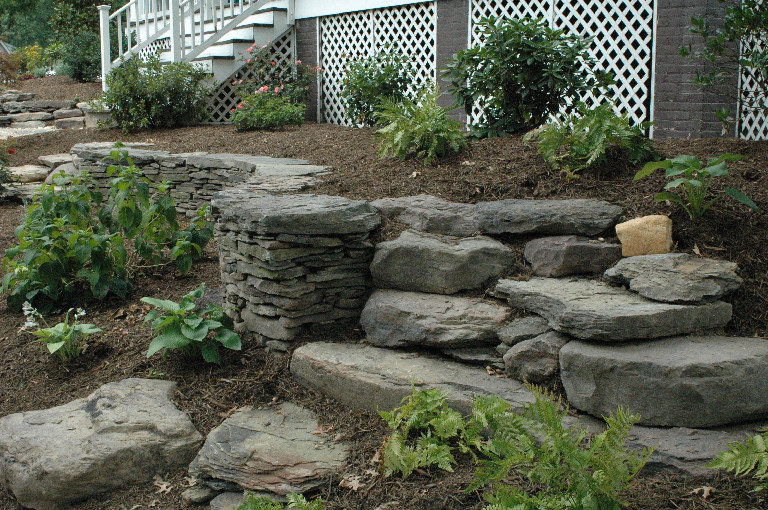 Stack Stone Brick Garden Edging