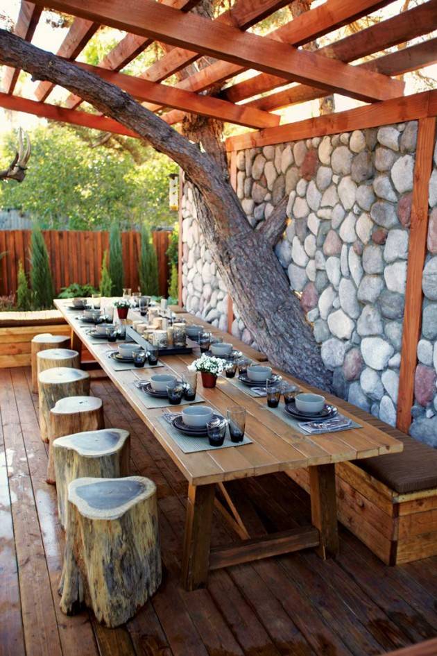Wooden Bench Ideas Outdoor Rustic Outdoor Furniture