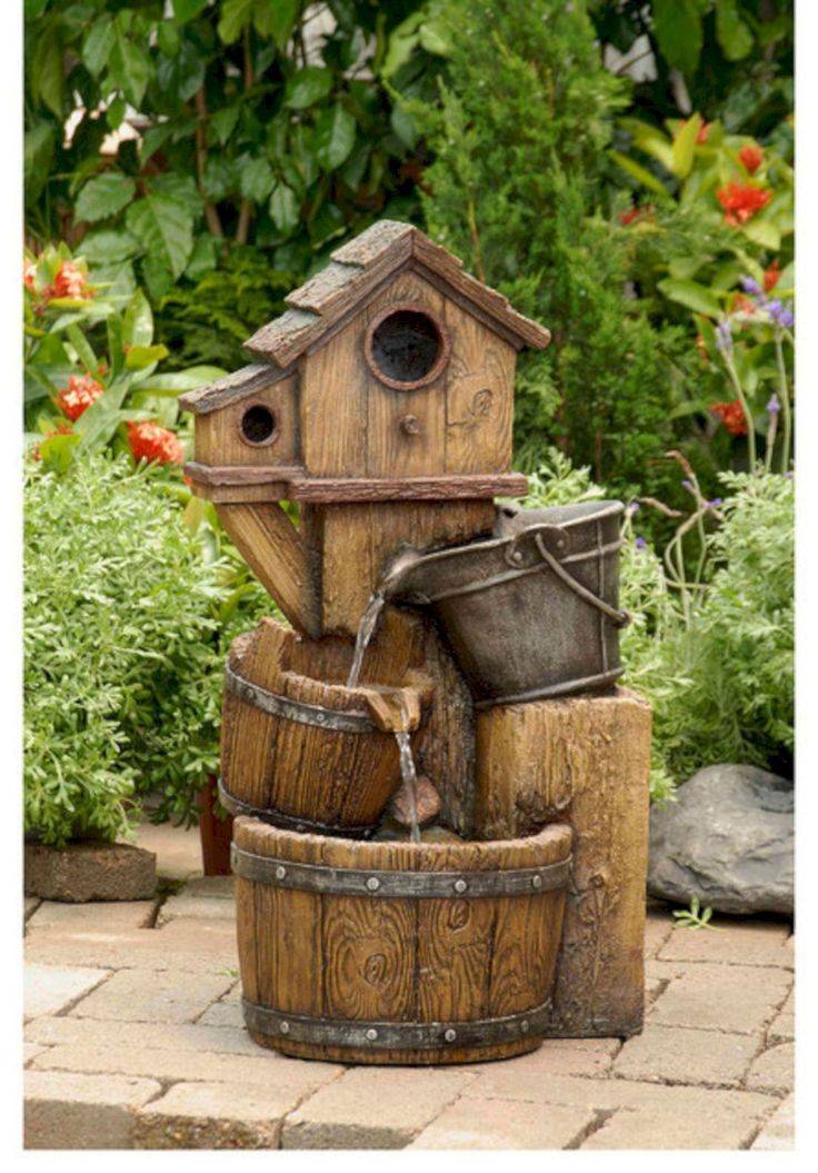 Awesome Rustic Garden Fountain Inspirations Garden Water