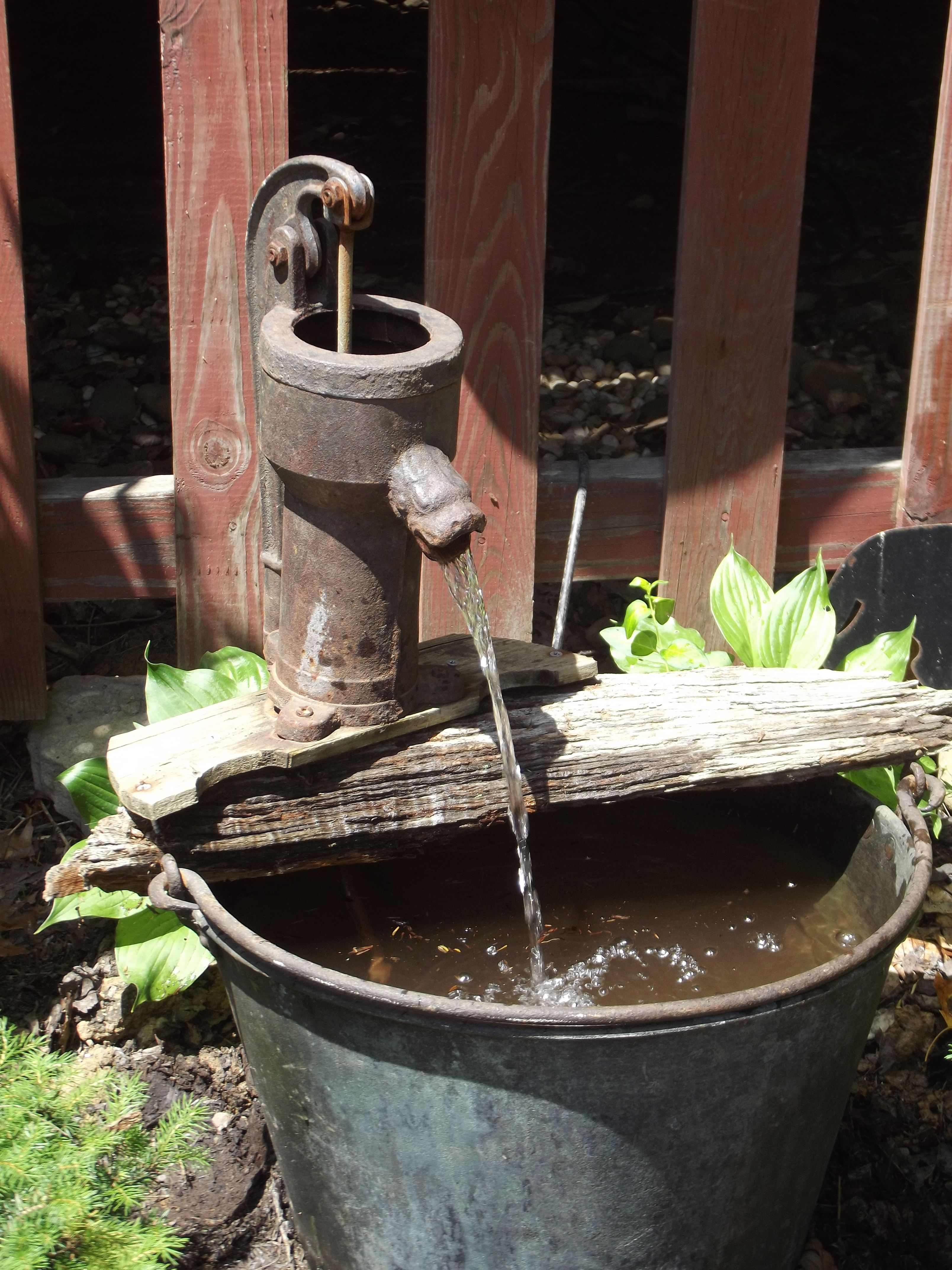 Rustic Outdoor Wall Water Fountain