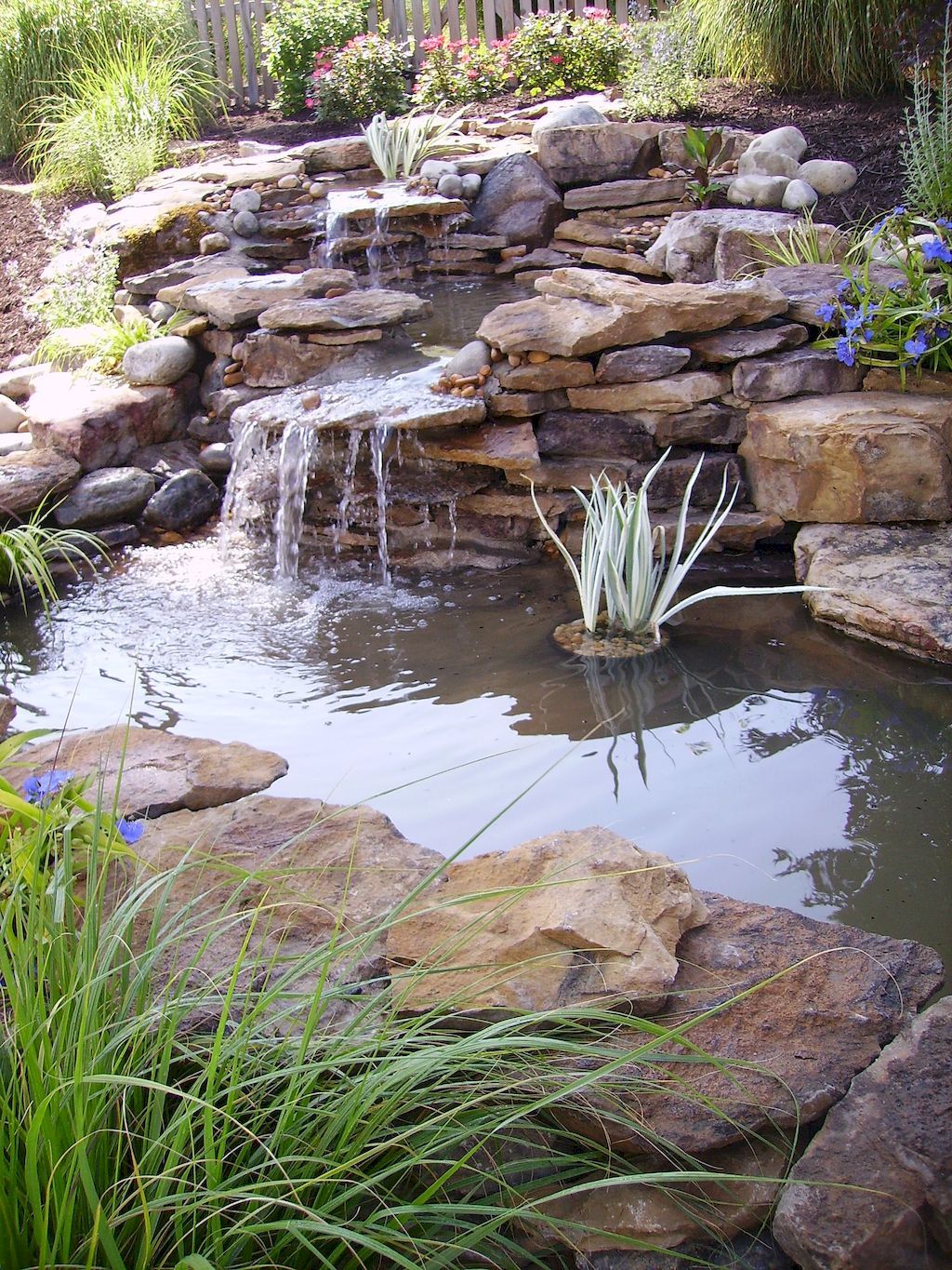 Lovely Backyard Waterfall And Pond Landscaping Ideas Waterfalls