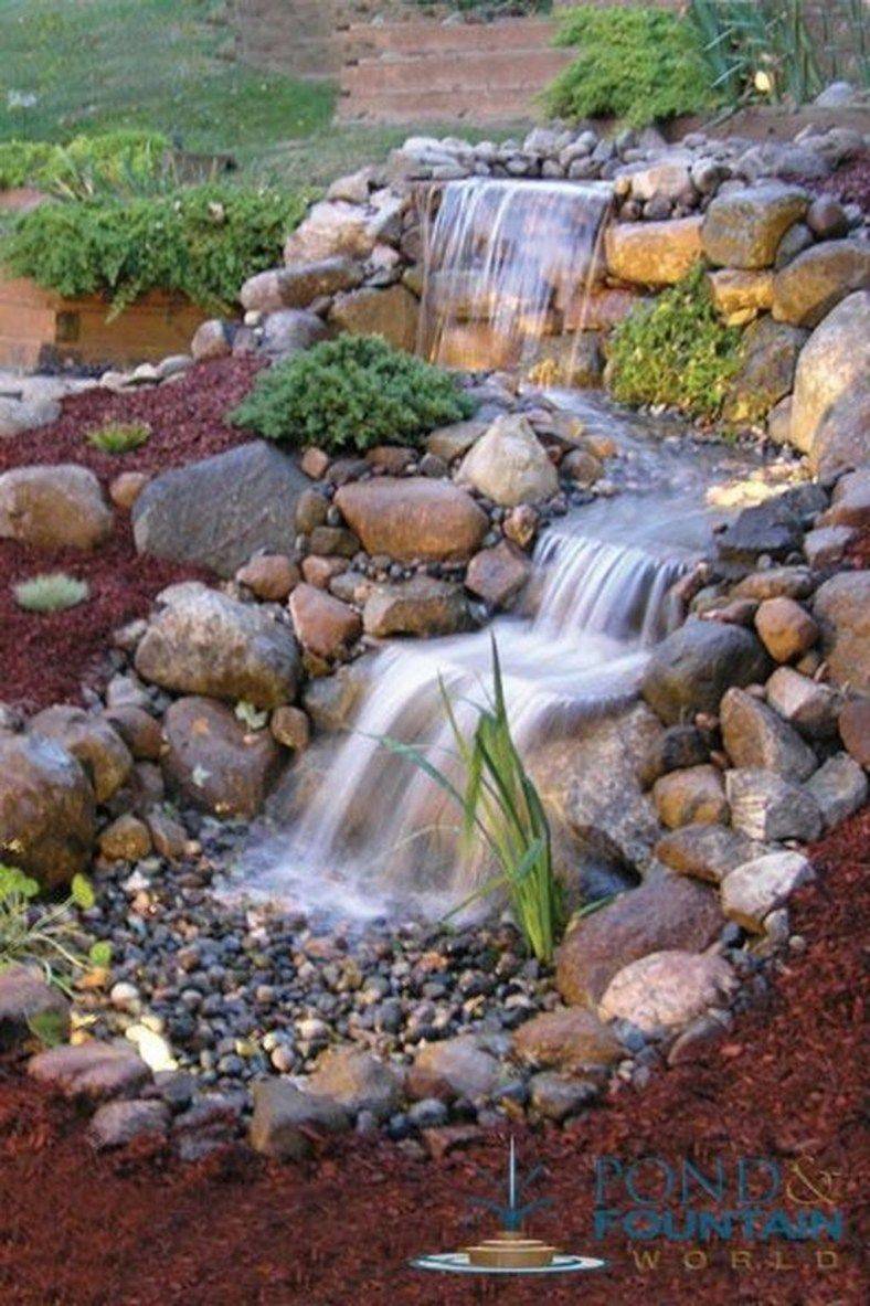 Rock Garden Water Feature Waterfalls Backyard Pond Landscaping