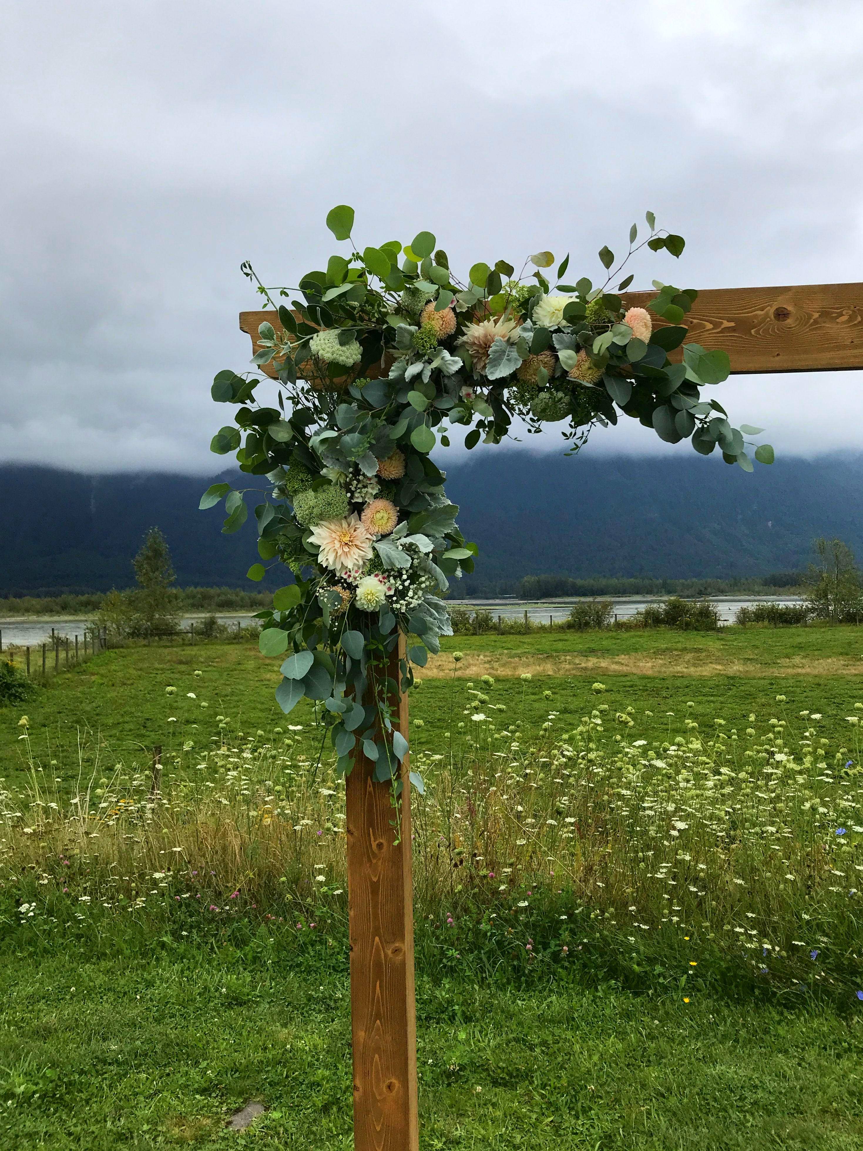 An Outdoor Wedding Arbor