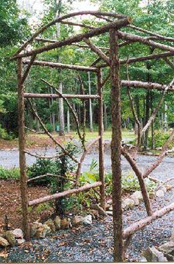 Garden Arbor Rustic Rustic Gardens