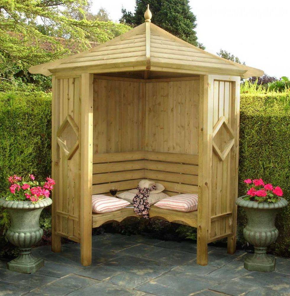 Classic Bench Wooden Lattice Garden Structures