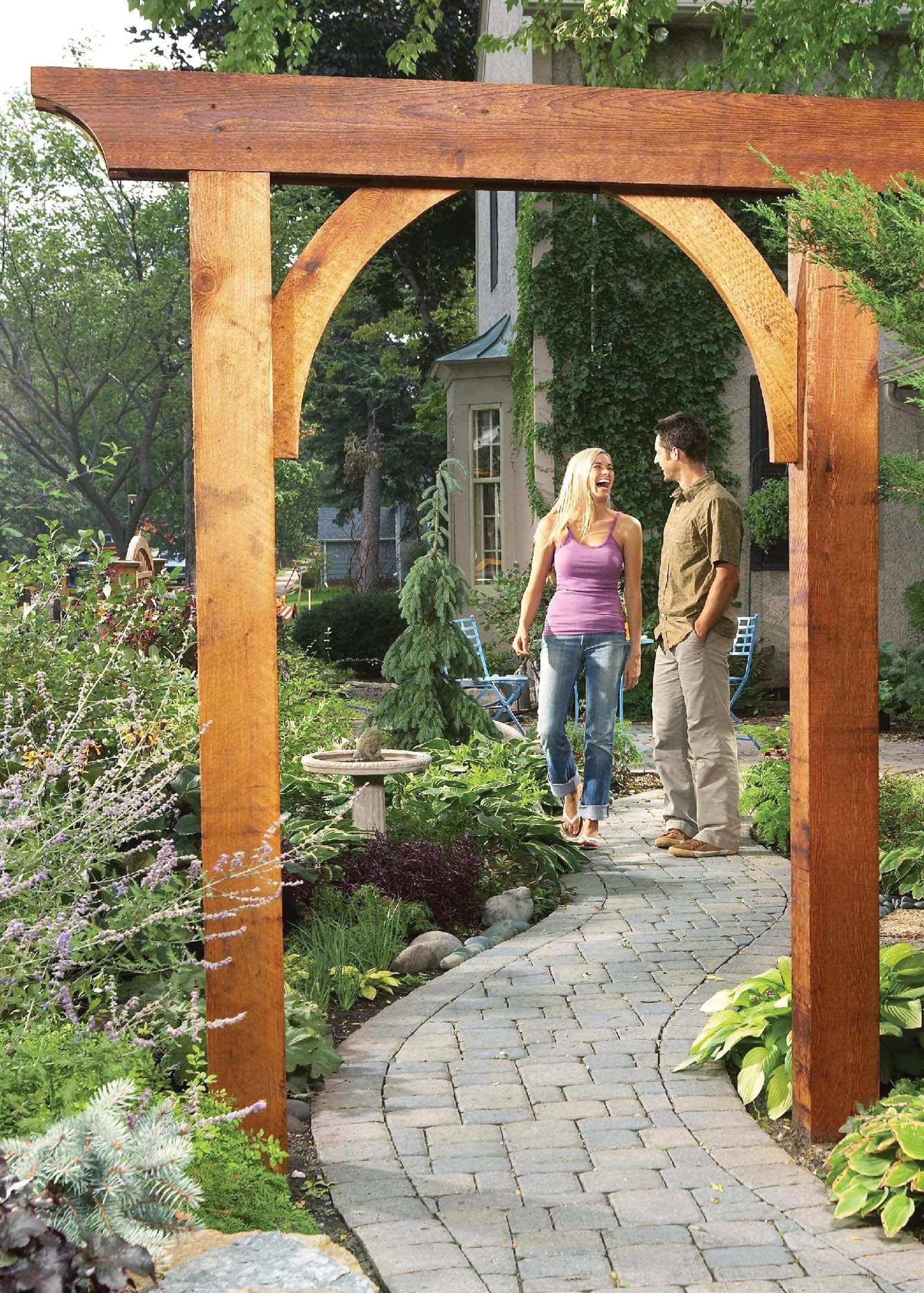 Simple Arbor Patio Garden