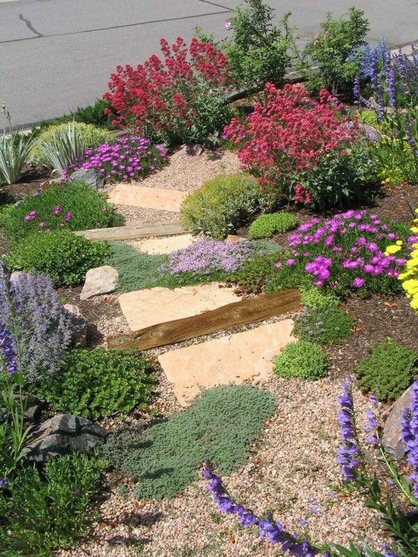 Sloped Rock Garden Design