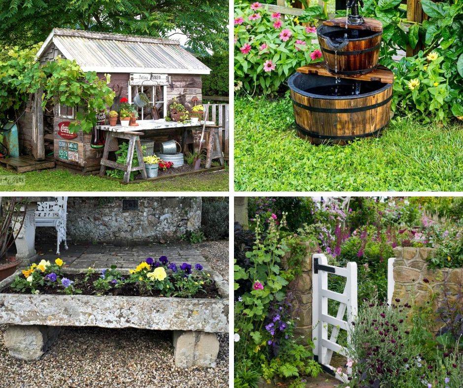 Low Cost Rustic Garden Features