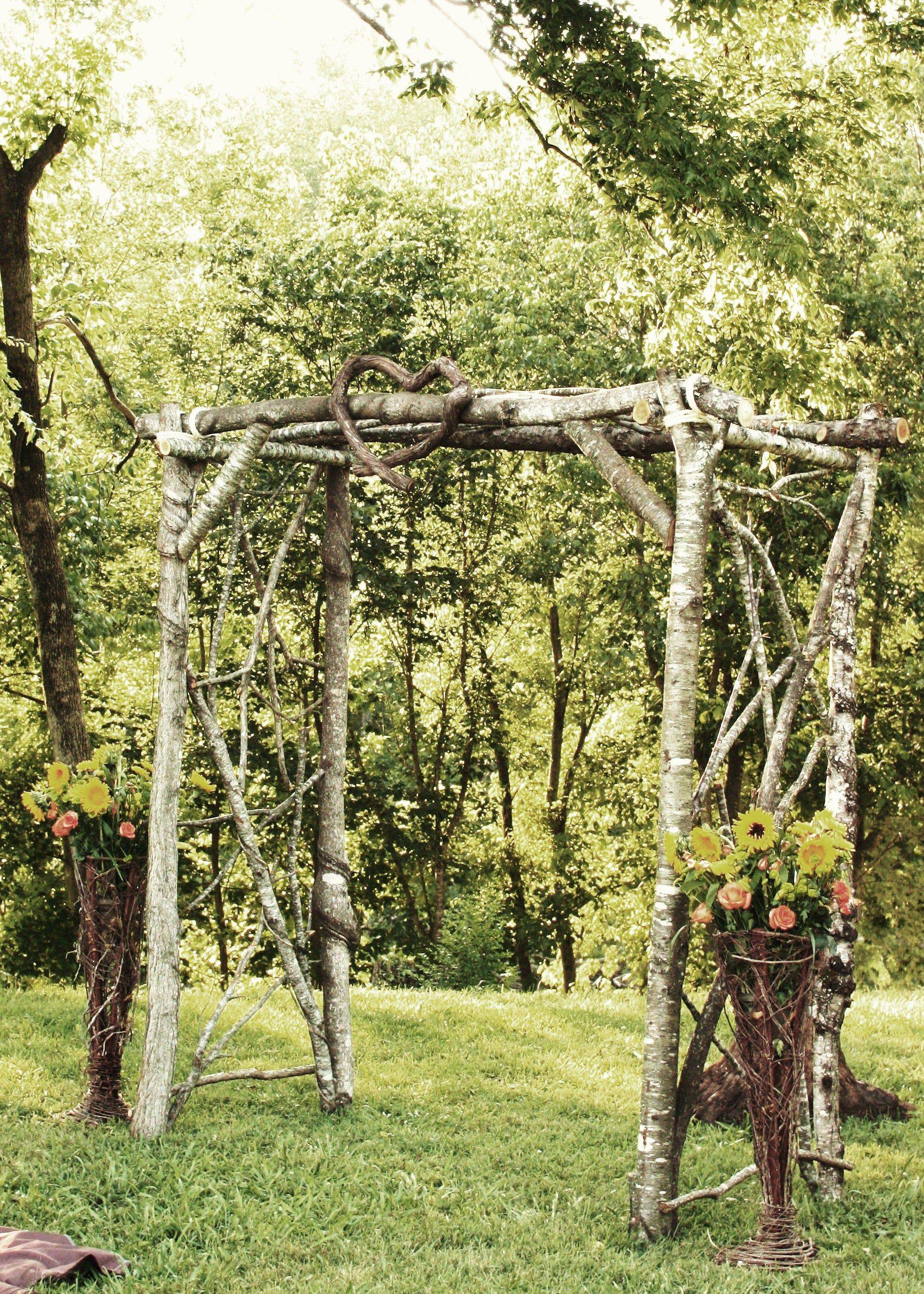 Diy Rustic Wedding Arbor