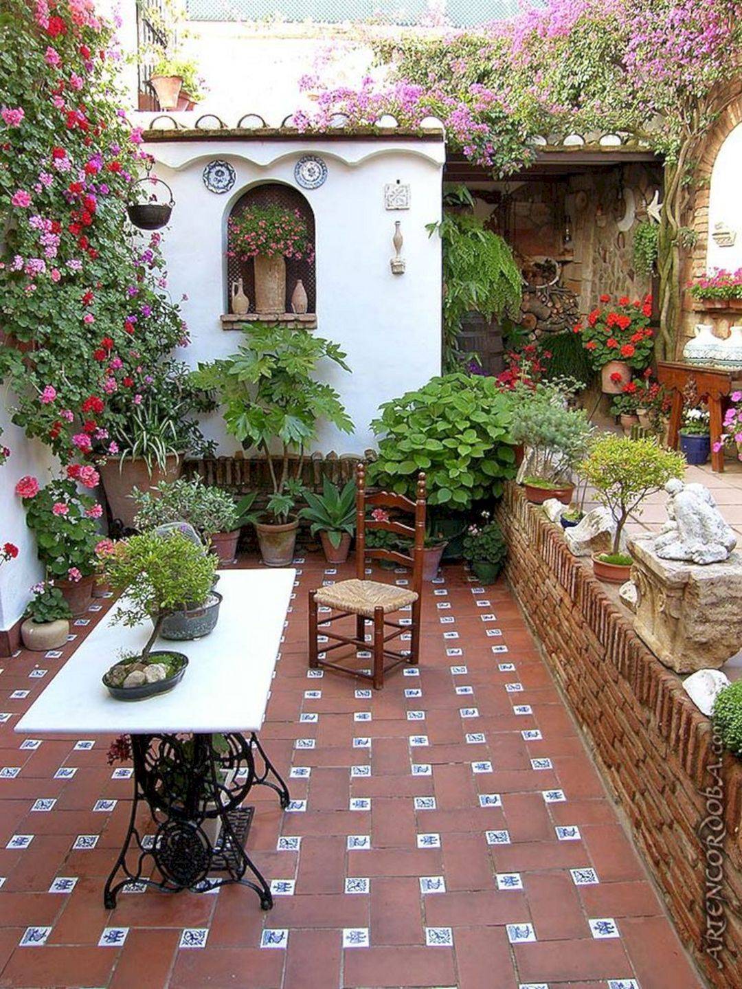 Hacienda Spanish Style Patio Backyard Frontyard Garden Design Front Of