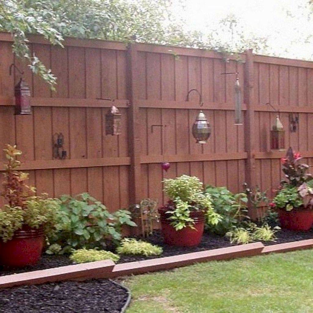 Beautiful Wooden Privacy Fence Patio Ideas