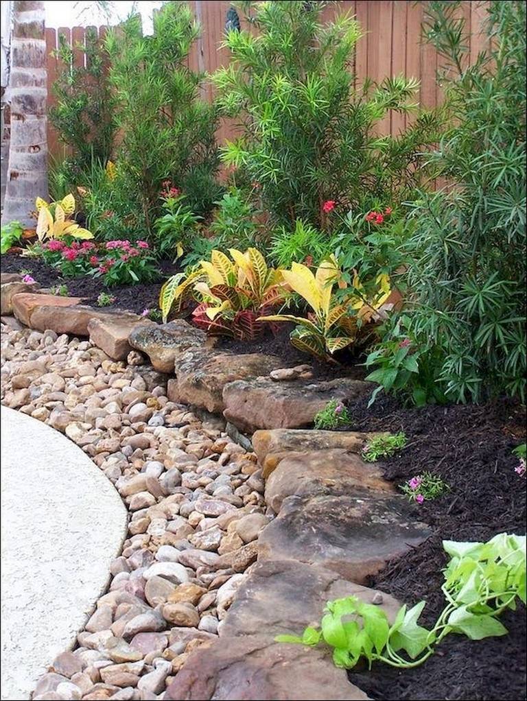 Awesome River Rock Landscaping Ideas Magzhouse