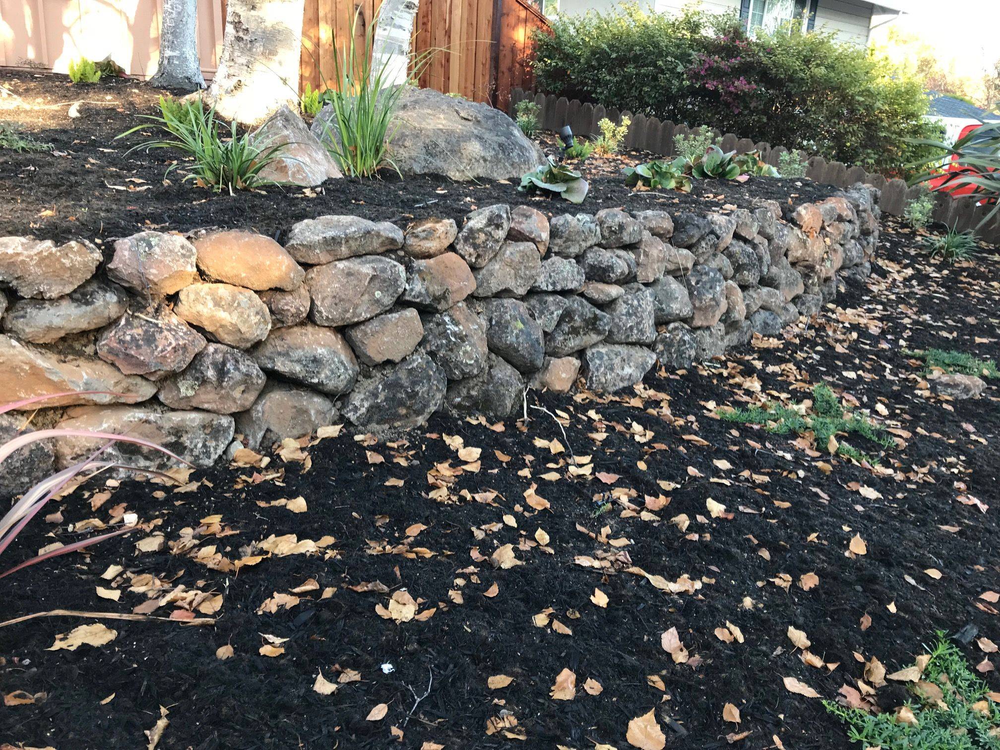 Dry Stacked Stone Retaining Walls