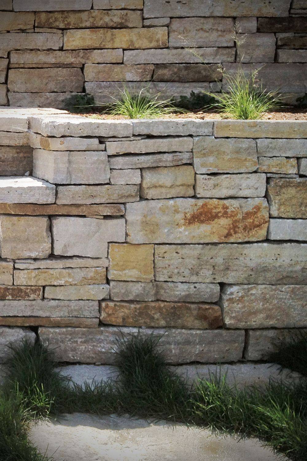 Pare Drystack Stone Garden Retaining Wall Thuja Wood Art Reclaimed