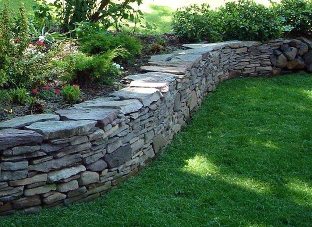 Dry Stack Stone Wall Lakehouse Ideas