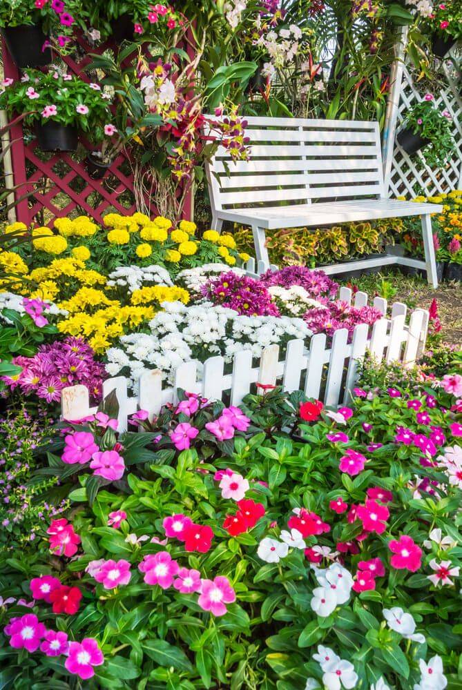 Cute Colorful Flowers Pots Design Patio