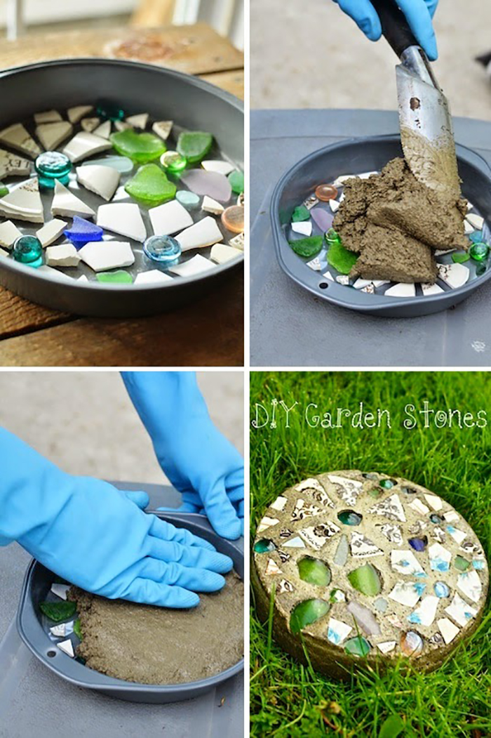 Diy Mosaic Garden Stepping Stones