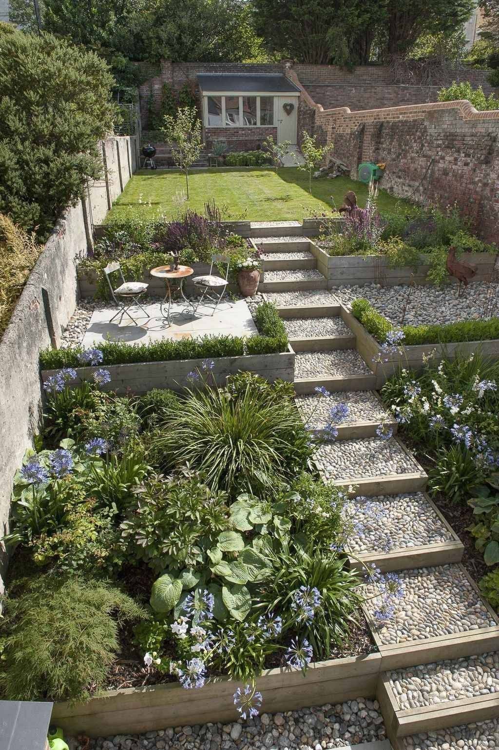 Yard Steep Slope Garden Design