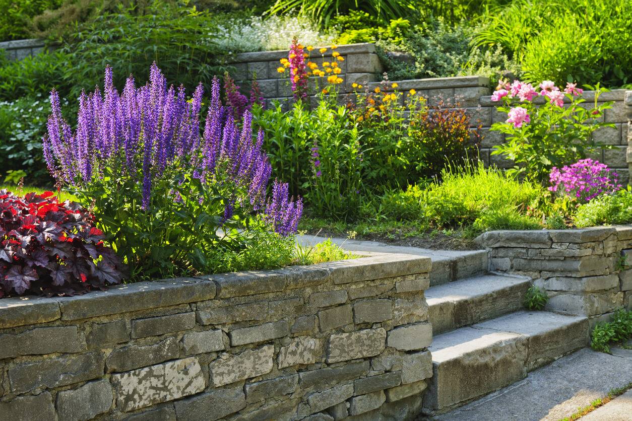 Formal Garden Patio Images Sloped Garden