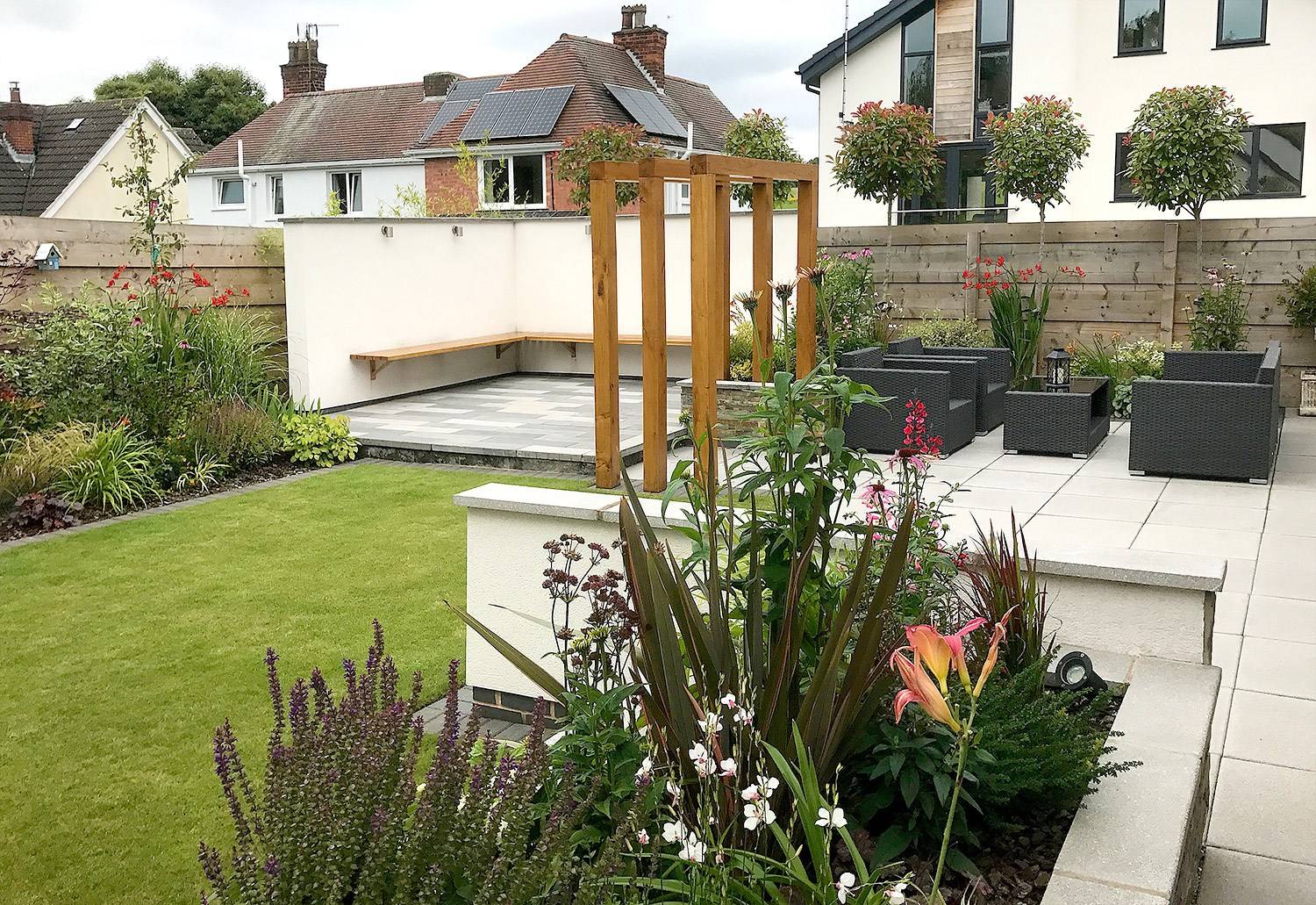 A Modern New Build Garden Lush Garden Design Garden Design