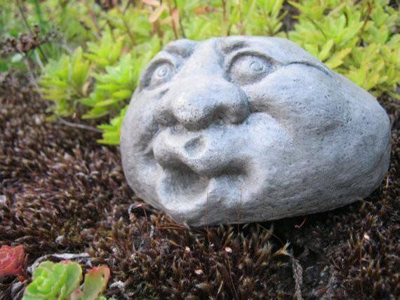 Designer Stone Fairy Head Planter Head Planters