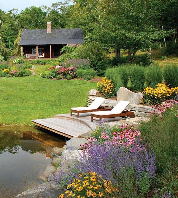 Ground Patio Pond Backyard Summer Small Fish