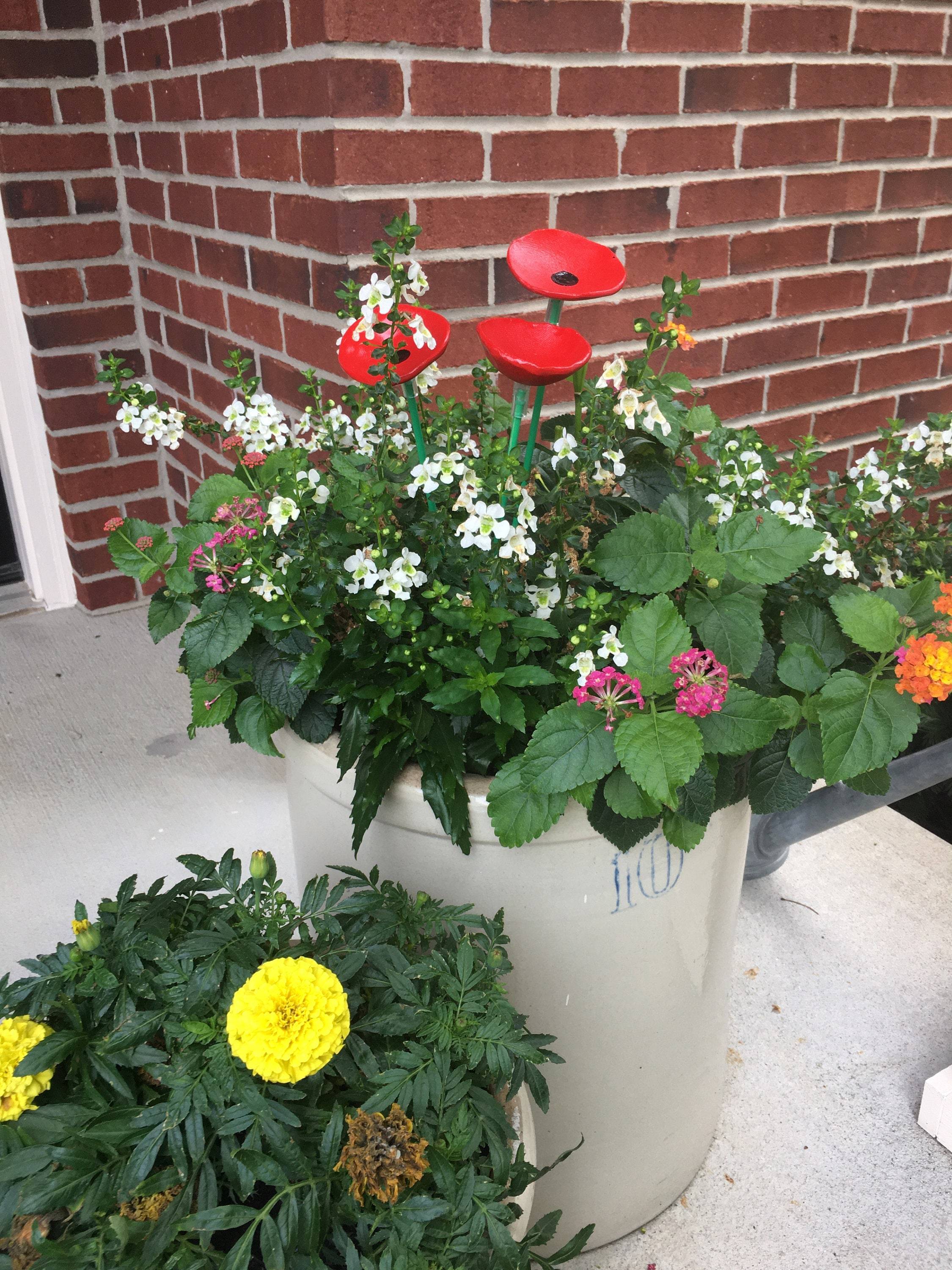 Ceramic Flower Garden Stakes