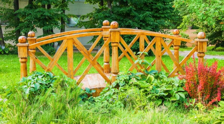 Brilliant Wooden Garden Bridges