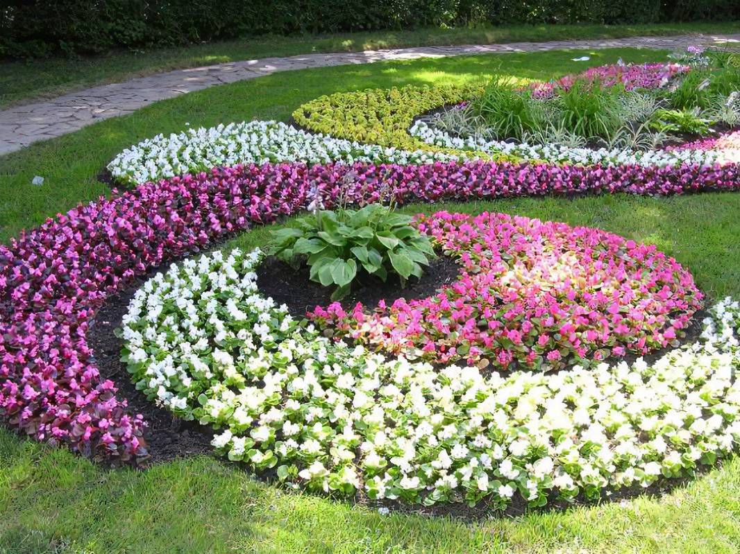 Circles Shape Flower Garden Plans