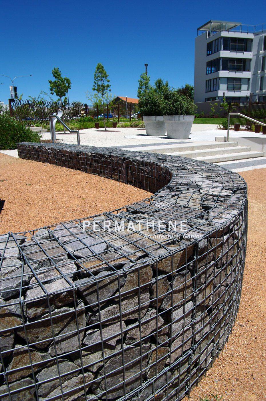 Gabion Wall Backyard