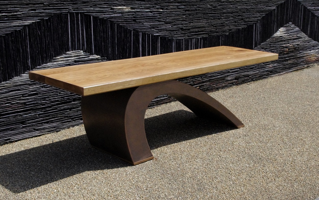 Outdoor Modern Ipe Wood Bench