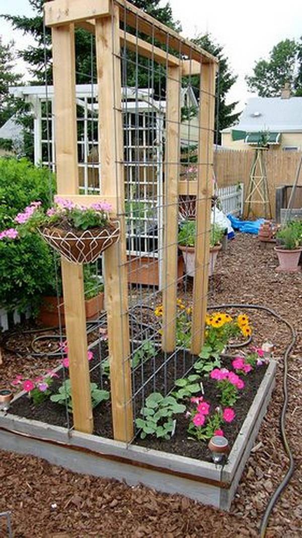 Camper Garden Screen Trellis Tall Metal Panels Privacy Climbing Plants