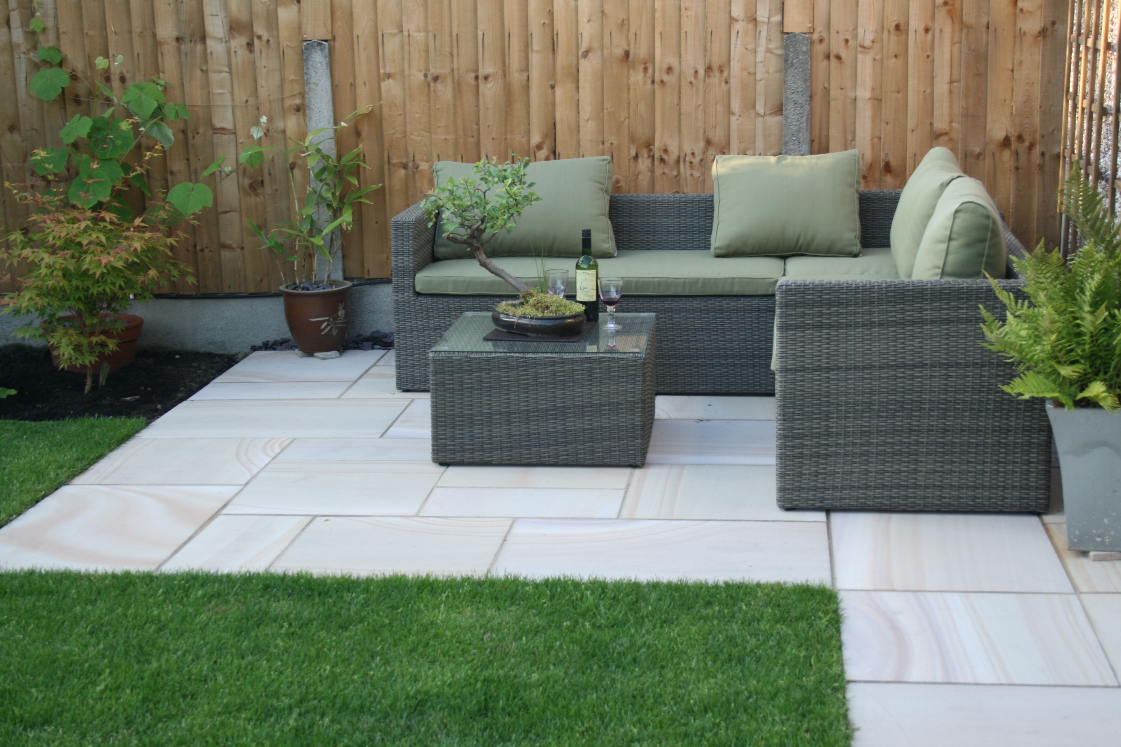 Small Garden Corner Rattan Garden Furniture Festoons Corner