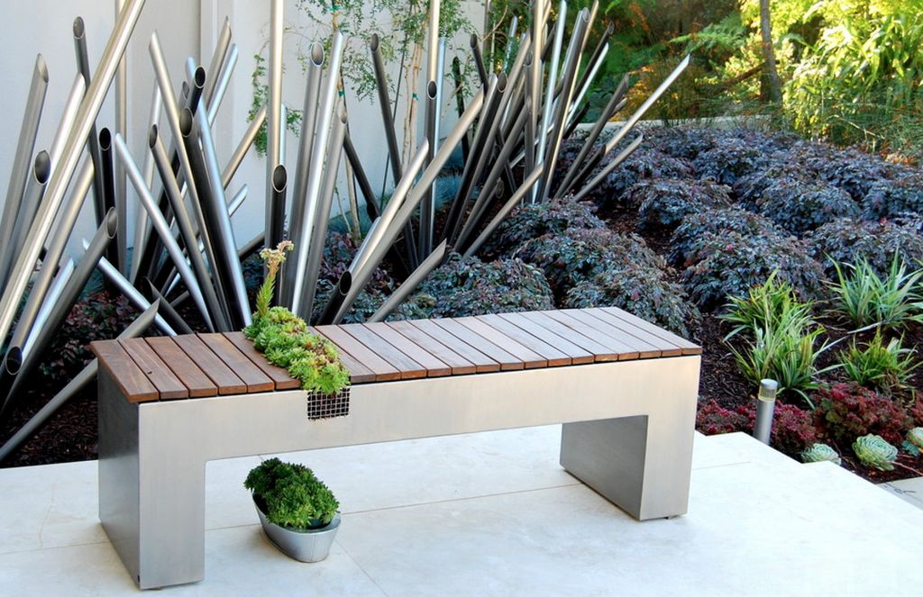 Fascinating Modern Garden Planter Bench