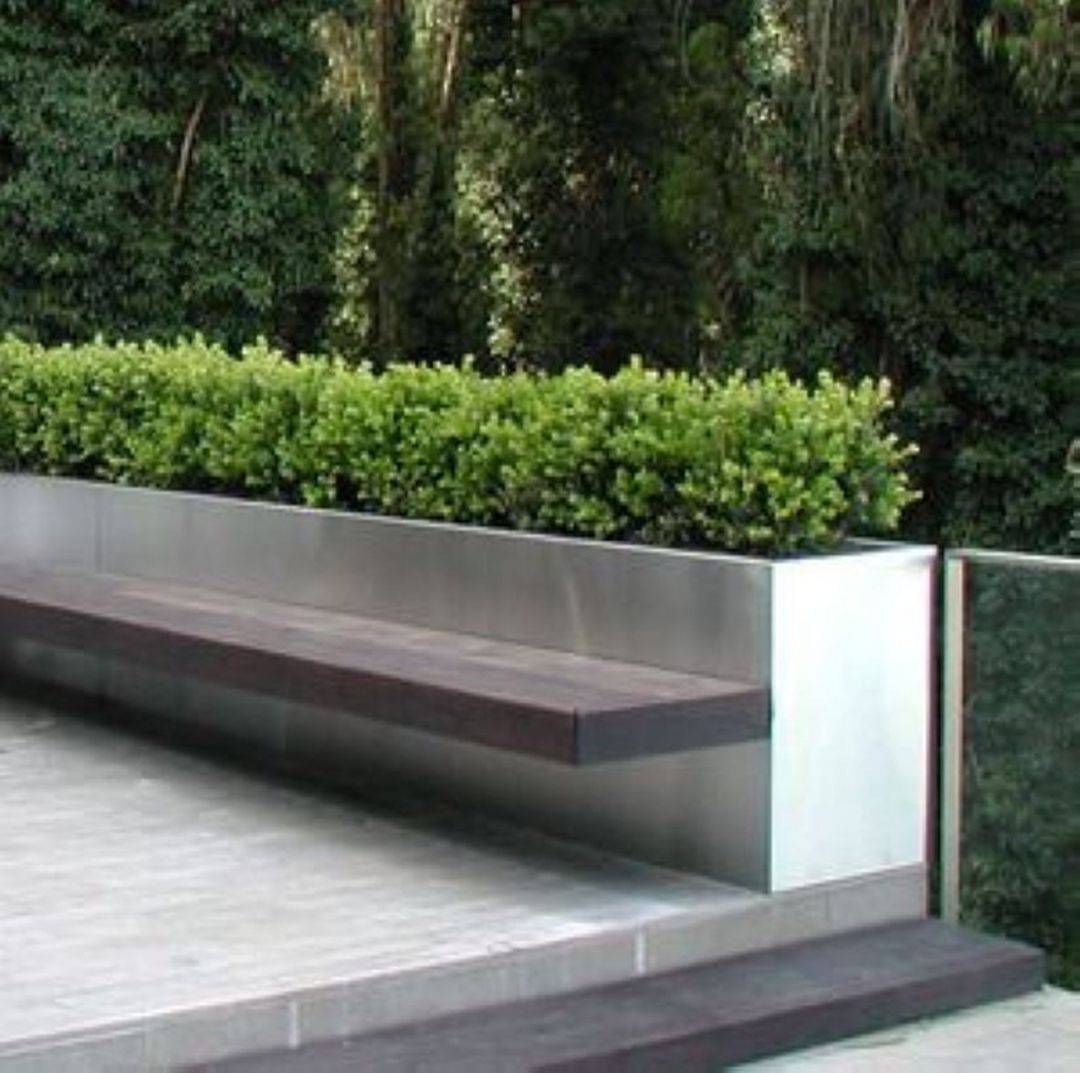 Fascinating Modern Garden Planter Bench