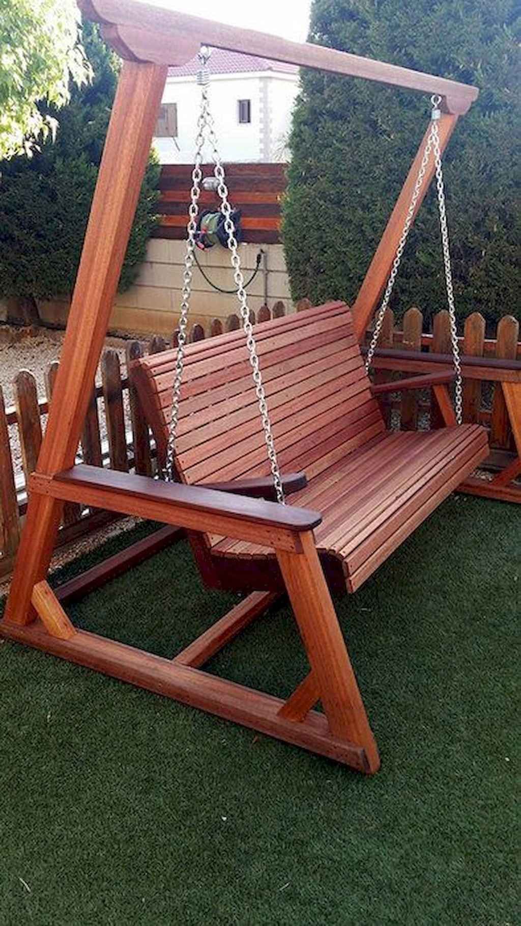 Outsunny Seater Wooden Garden Swing Chair Outdoor Seat Furniture