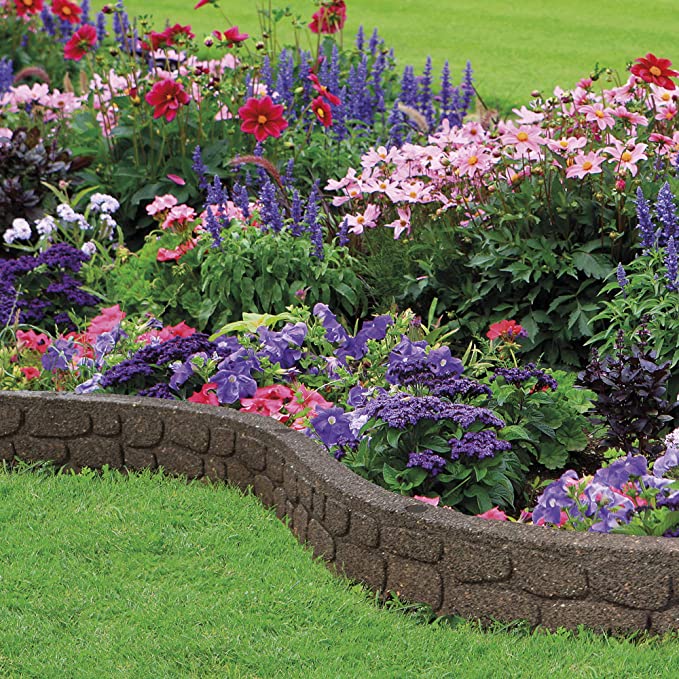 Permanent Mulch Recycled Rubber Border Garden Fencing