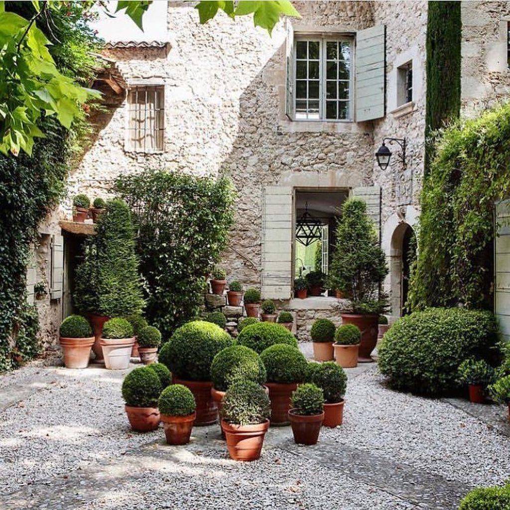 European Style Small Yard Patio Courtyard Exterior Renovation