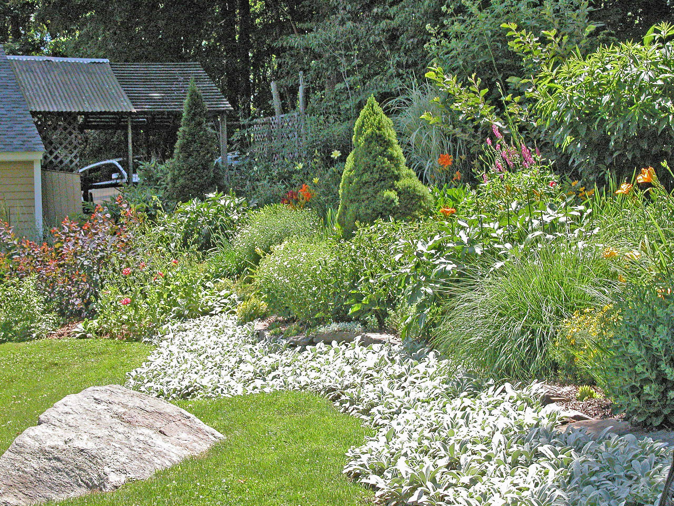 Steep Hill Hillside Patio Backyard Landscaping Garden Picturesque