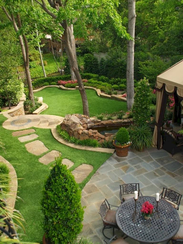 Beautiful Backyard Garden Path