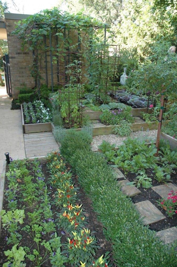 This Mixed Flower And Vegetable Garden Beautifully