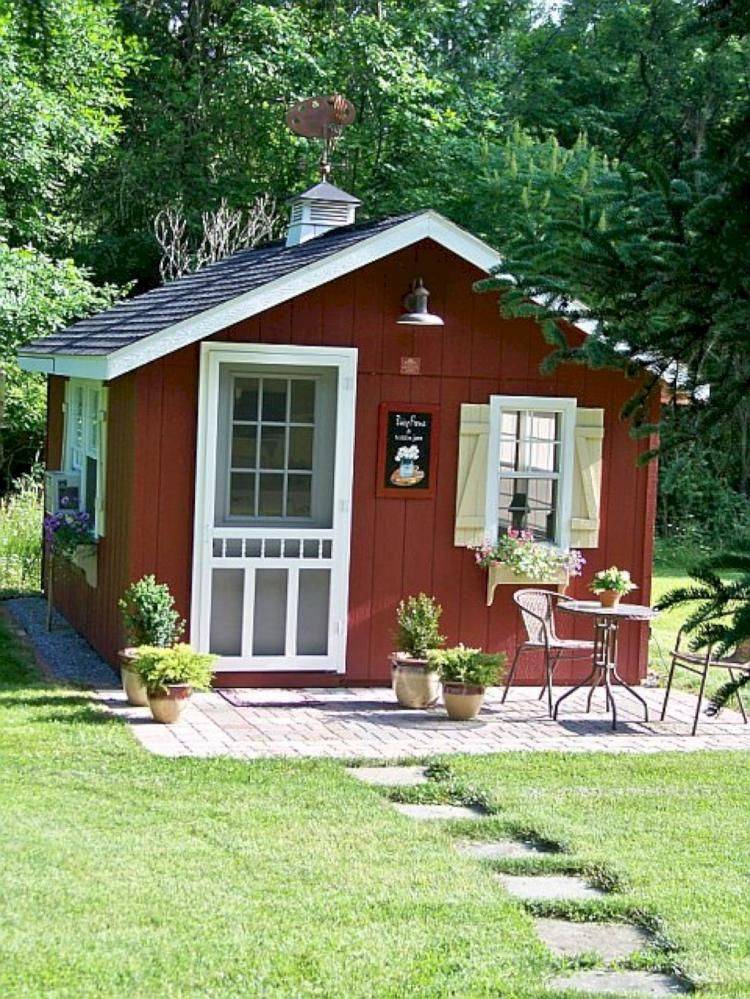 Colorful And Bright Painted Shed Ideas Decoratoo Cottage Garden