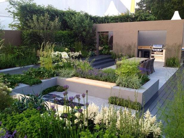 Slope Patio Backyard Tiered Multi Level Garden Landscape Contemporary